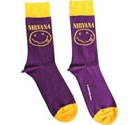 Nirvana Calzini Yellow Happy Face Purple 40-45