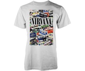 Nirvana Cassettes White S Maglietta