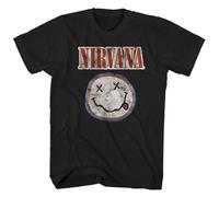 Nirvana Distressed Logo autorizzato Uomo maglietta