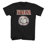 Nirvana - T-Shirt # L Unisex Black # Distressed Logo