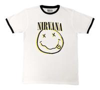 Nirvana Double Happy Face autorizzato Uomo maglietta