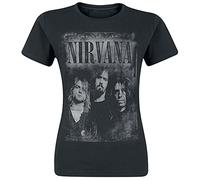 Abbigliamento Nirvana: Rock Off - Faded Faces (T-Shirt Donna Tg. L)