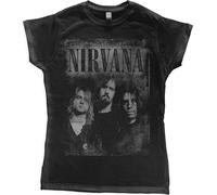 Abbigliamento Nirvana: Rock Off - Faded Faces (T-Shirt Donna Tg. S)