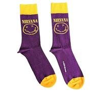 Nirvana Giallo Grunge Face Da Donna Ankle Calzini Size One Size