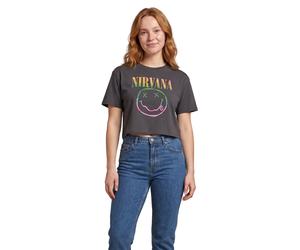 Nirvana Grigio Rainbow Logo T-shirt corta a maniche corte Donne