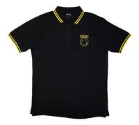 Nirvana Happy Face Polo Shirt autorizzato Uomo maglietta