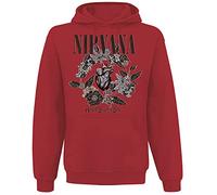 Nirvana Heart Shaped Box Uomo Felpa con Cappuccio Rosso 80% Cotone, 20% Poliestere Regular