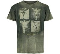 Nirvana In Utero Collage Uomo T-Shirt Verde L 100% Cotone Regular
