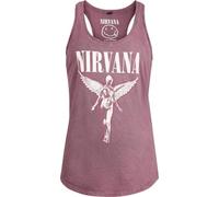 Nirvana In Utero Donna Top Lilla L 100% Cotone Regular