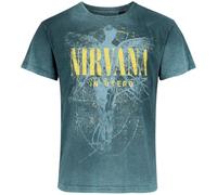 Nirvana In Utero Dye Uomo T-Shirt Turchese M 100% Cotone Regular