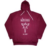 Nirvana In Utero Outline Maroon Red L Felpa con cappuccio