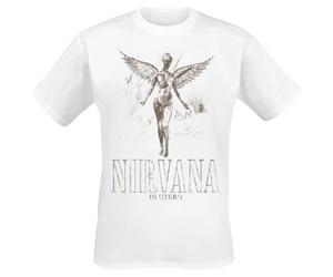 Nirvana In Utero Uomo T-Shirt Bianco 100% Cotone Regular
