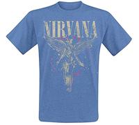 Nirvana In Utero Uomo T-Shirt Blu Screziato 50% Cotone, 50% Poliestere Regular