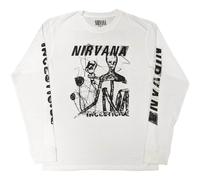 Nirvana 'Incesticide' (Bianco) Maglia a Manica Lunga - NUOVO E UFFICIALE
