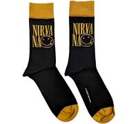 Rock Off officially licensed products Nirvana Ankle Calzini Logo Stacked Nuovo Ufficiale Uomo Nero (Uk Size 7-11) Size UK Size 7-11