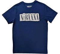 Nirvana Maglietta Box Logo Unisex Denim Blue M
