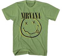 Nirvana Maglietta Inverse Happy Face Unisex Green L