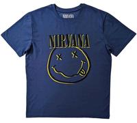 Nirvana Maglietta Inverse Happy Face Unisex Sky Blue M