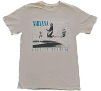 Nirvana T Shirt Live At Reading Band Logo Nuovo Ufficiale Uomo Sand Size S