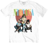 Nirvana T Shirt Heart Band Logo Nuovo Ufficiale Unisex Bianca Size M