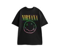 Nirvana Nero Rainbow T-shirt a maniche corte Unisex Adulti