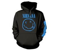 Nirvana 'Nevermind Smile' (Nero) Felpa con cappuccio - NUOVO E UFFICIALE