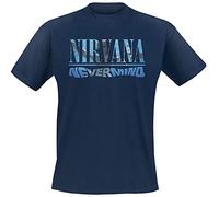 Nirvana Nevermind Uomo T-Shirt Blu Navy L 100% Cotone Regular