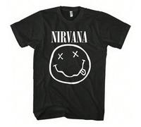 Nirvana | Official Band T-Shirt | White Happy Face - 24-Hour Fast Shipping! A tribute to one of the most influential and iconic bands in the history of rock music. Nirvana, with their groundbreaking m