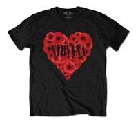 Nirvana Poppy Heart autorizzato Uomo maglietta