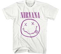 Nirvana Purple Happy Face White XL Maglietta