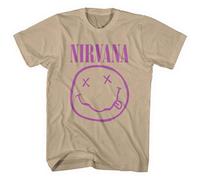 Nirvana Purple Smile Dark Sand autorizzato Uomo maglietta