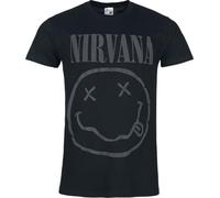 Nirvana Smile Logo 3D Druck Uomo T-Shirt Nero 100% Cotone Regular