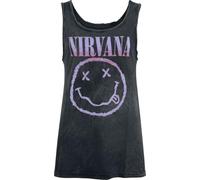 Nirvana Smiley Donna Top Nero S 100% Cotone Regular