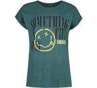 Nirvana Something in The Way Donna T-Shirt Blu 100% Cotone Regular