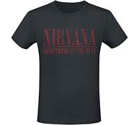 Nirvana Something in The Way Uomo T-Shirt Nero 100% Cotone Regular