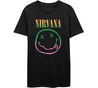 Nirvana Maglietta Sorbet Ray Happy Face Unisex Black XL