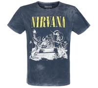 Nirvana Stage Uomo T-Shirt Blu Navy 4XL 100% Cotone Regular