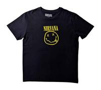 Nirvana T Shirt Flower Sniffin Band Logo Nevermind Nuovo Ufficiale Uomo Size L