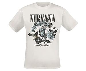 Nirvana T Shirt Heart Shaped Box Band Logo Nuovo Ufficiale Uomo Bianca Size L