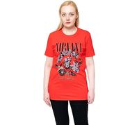 Nirvana T Shirt Heart Shaped Box Band Logo Nuovo Ufficiale Uomo Rosso Size M