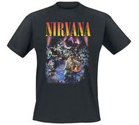 Nirvana T Shirt Unplugged Photo Band Logo Nuovo Ufficiale Uomo Nero