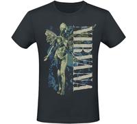 Nirvana Vertical Logo Uomo T-Shirt Nero XL 100% Cotone Regular