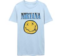 Nirvana Xerox Happy Face Blue Light Blue XL Maglietta