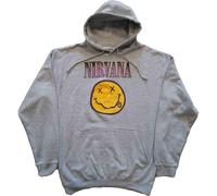 Nirvana Xerox Happy Face Pink Grey XL Felpa con cappuccio