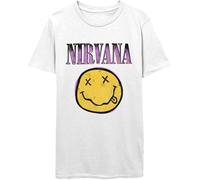 Nirvana Xerox Happy Face Pink White M Maglietta