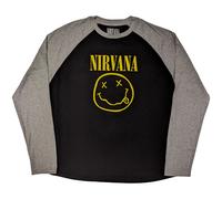 Nirvana Yellow Happy Face autorizzato Uomo maglietta