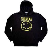 Nirvana Yellow Happy Face Black XL Felpa con cappuccio
