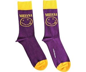 Nirvana Yellow Happy Face Purple 40-45 Calzini