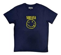 Nirvana Yellow Smile Blue ufficiale Uomo maglietta unisex