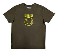 Nirvana Yellow Smile Green autorizzato Uomo maglietta